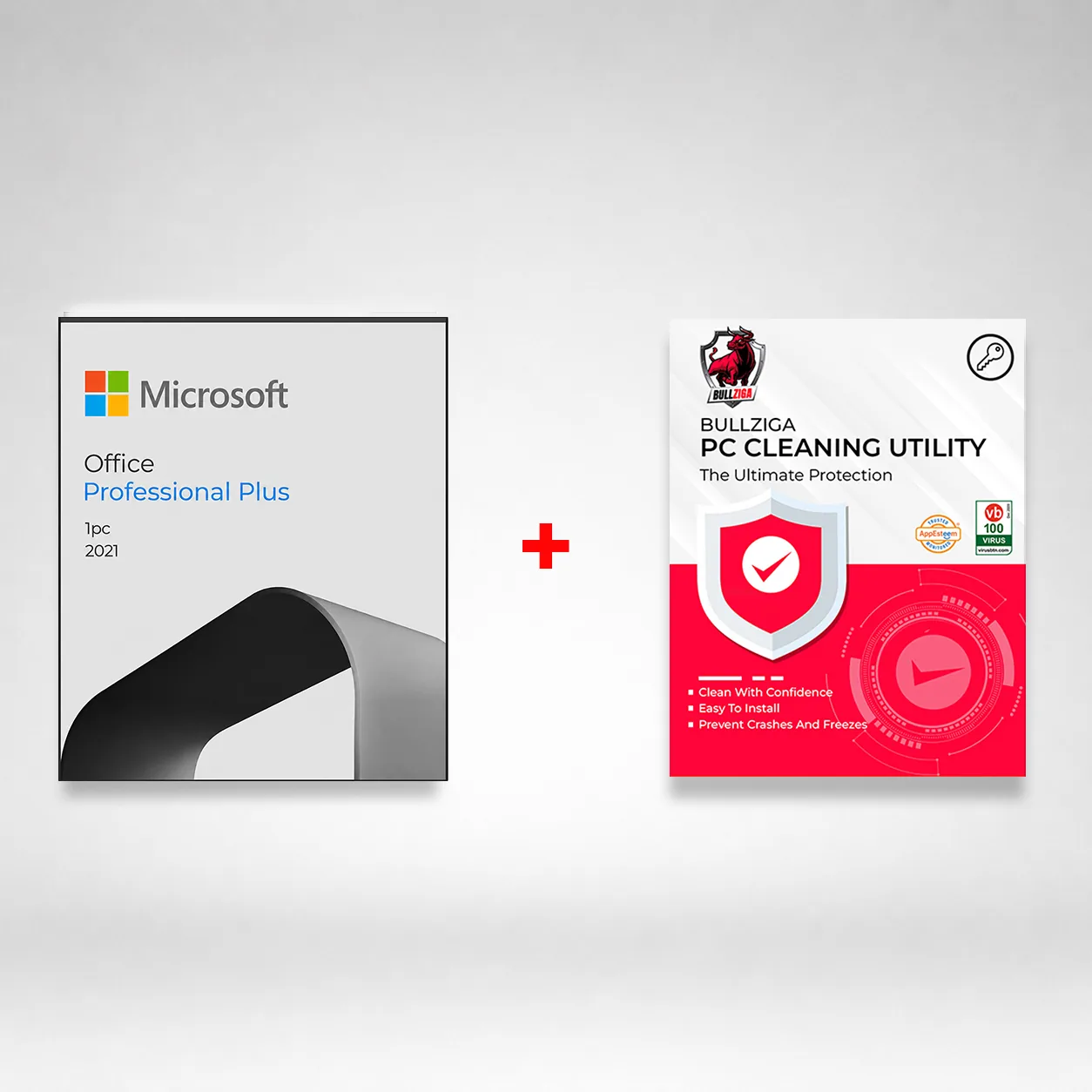 Microsoft Office 2021 Pro Plus 64 - BIT (DVD) Free BullZIGA PC Cleaning Utility 1 Year | 1 pc